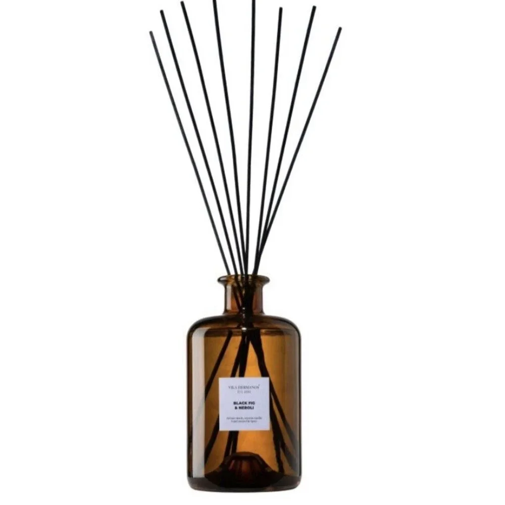 Vila Hermanos Fig &‎ Amber REED DIFFUSER 3.38oz Blue Lasts 1.5 Months
